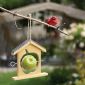 WOODEN APPLE HOUSE FEEDER