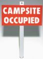 Campsite Occupied Sign