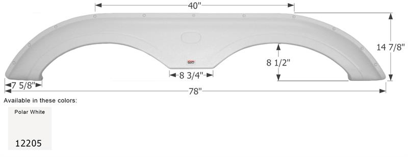 Icon 12205 Tandem Axle Fender Skirt