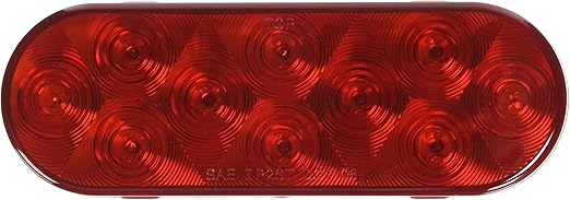 Valterra DG52434VP Oval Stop/Turn/Taillight Red - 6"