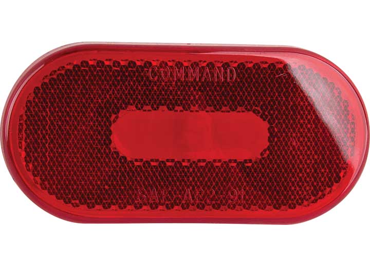 Fasteners Unlimited 89-121R Tail Light Lens, Red, Oval Shape
