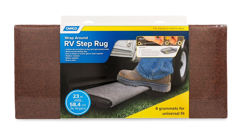 Camco Wrap-Around Entry Step Rugs - 23"