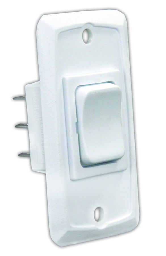 JR Products 12835 White Double Pole Double Throw Multi Purpose Rocker Switch
