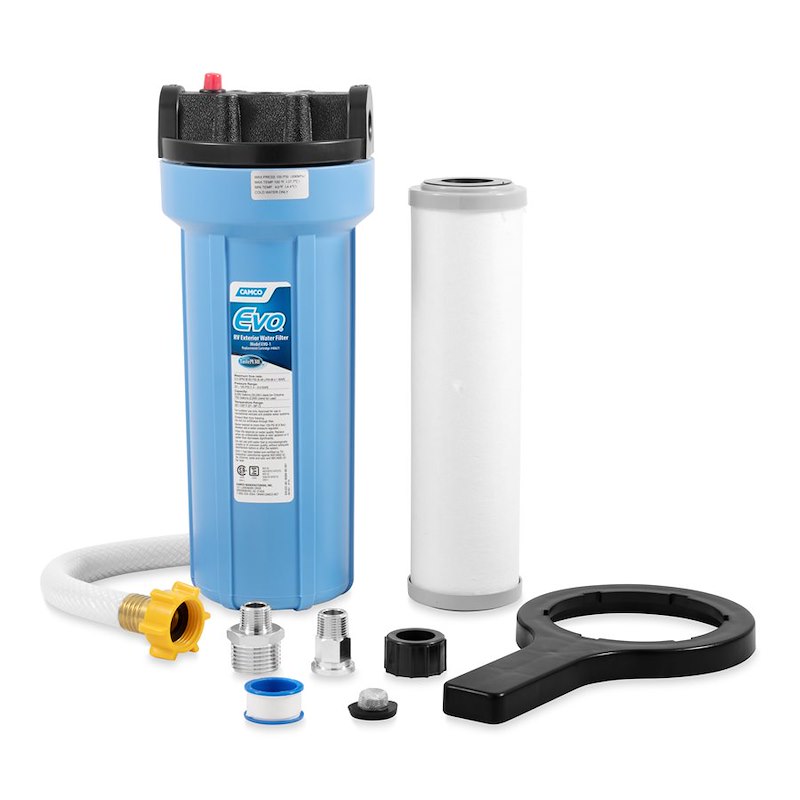 Camco 40631 EVO Water Filtration In-Line Canister System With Single Filter