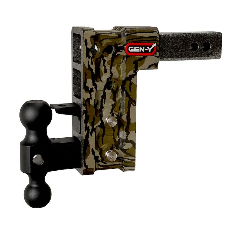 Gen-Y Hitch GH-624-MO Mossy Oak MEGA-DUTY Dual Ball Trailer Hitch Ball Mount w/ Pintle Lock