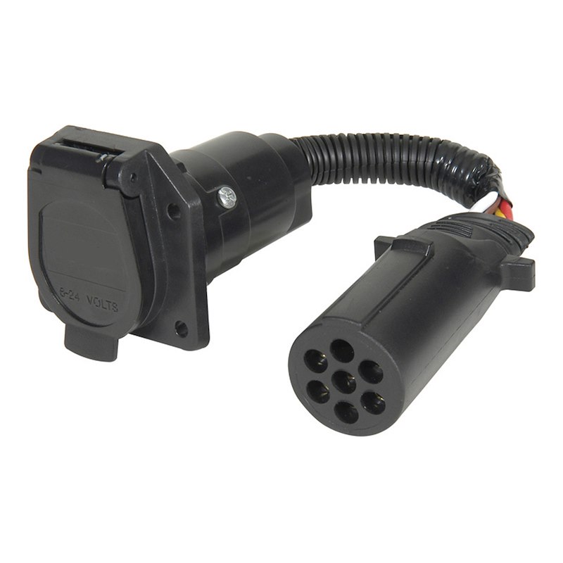 Husky Towing 15253 Trailer Wiring 7-Way Pin to 7-Way Blade Connector Adapter