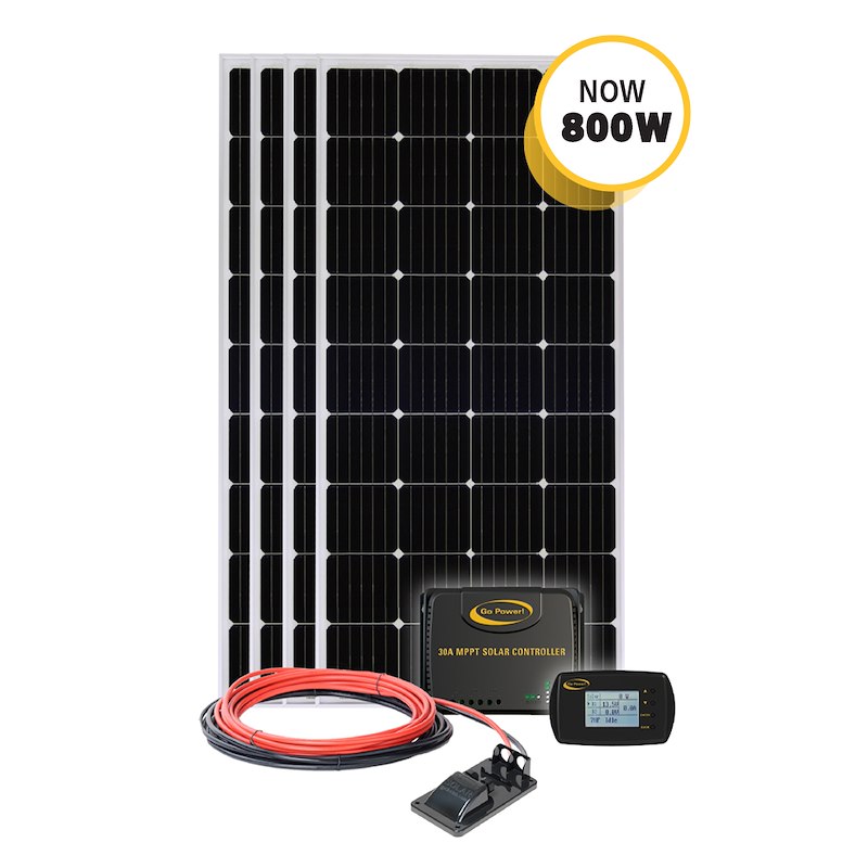 Go Power SOLAR-AE-4 800 Watt 38.4 Amp Solar Kit