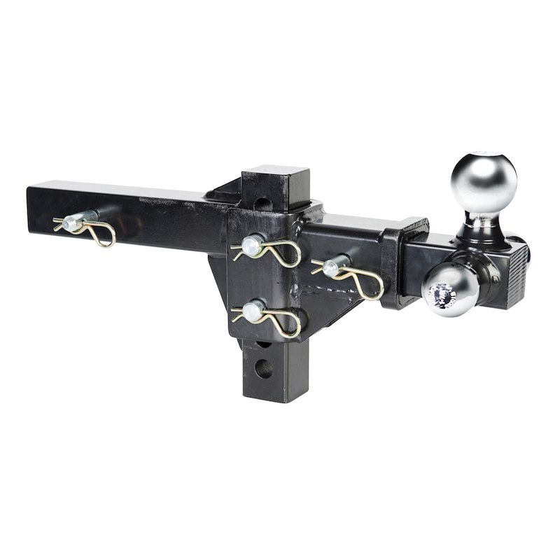 Husky Towing 30001 Class III & IV Adjustable Tri-Ball Trailer Hitch Ball Mount