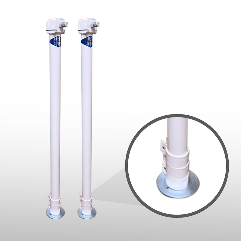 Rieco-Titan 44321 Mechanical 4-Corner C-Ring Clamp Camper Jacks Artic White Set Of 2