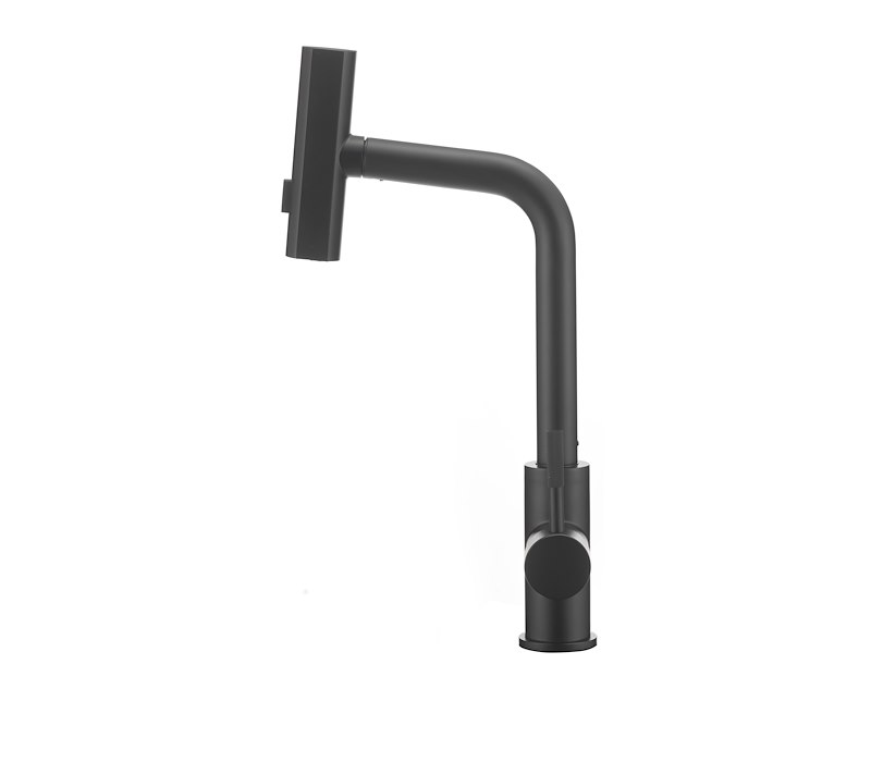 Dura Faucet DFMK511XMB Single Piece Deck Mount Rainfall Pull Out Spout Faucet