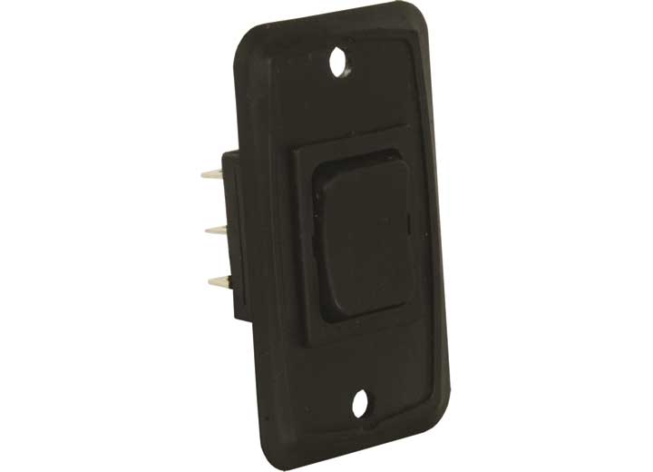 JR Products 12825 Black Double Pole Double Throw Multi Purpose Rocker Switch