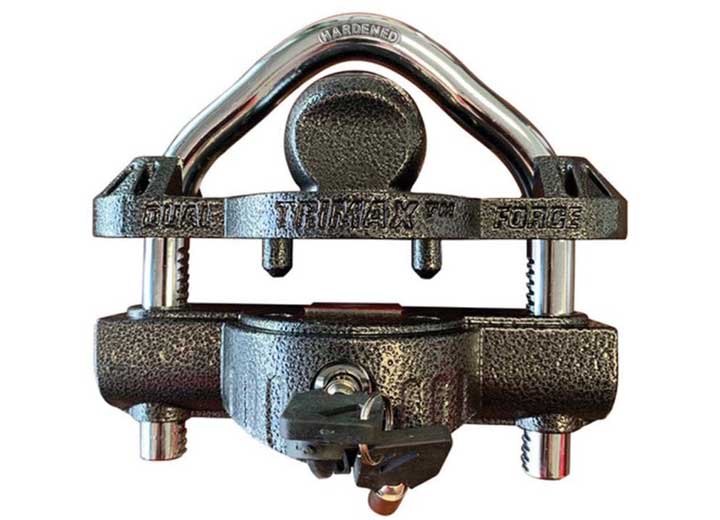 Trimax UMAX50D Deluxe Series Black Hitch Ball & Clamp Type Coupler Trailer Lock