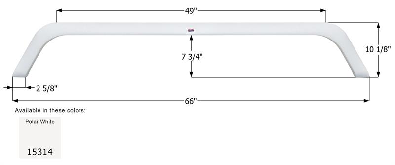 Icon 15314 Dutchmen Polar White Tandem Axle Fender Skirt