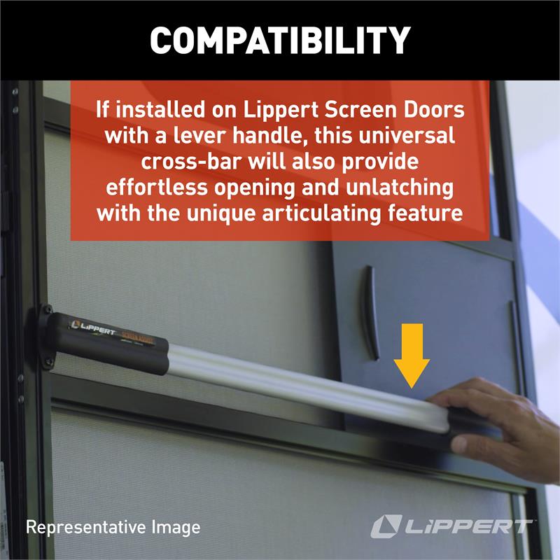 Lippert 2021000090 Screen Assist RV Screen Door Push Bar