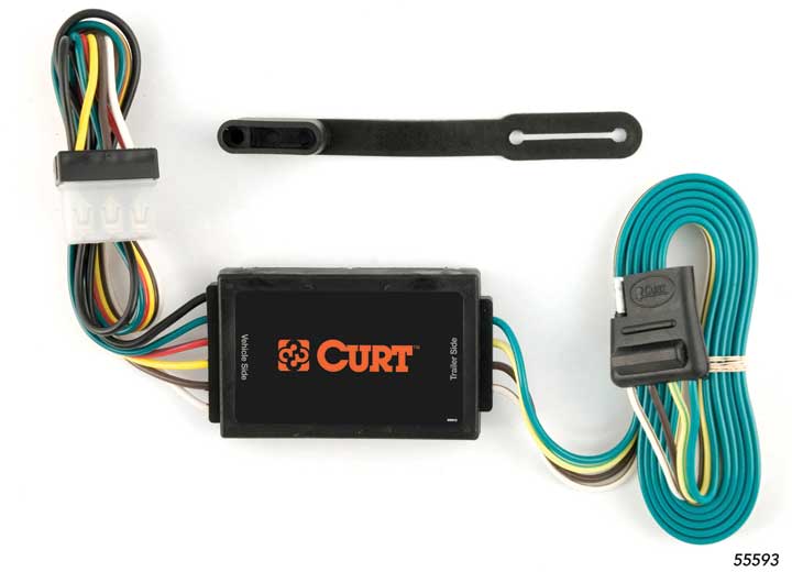 Curt 55593 T Connector With 4-Way Flat Trailer Connector