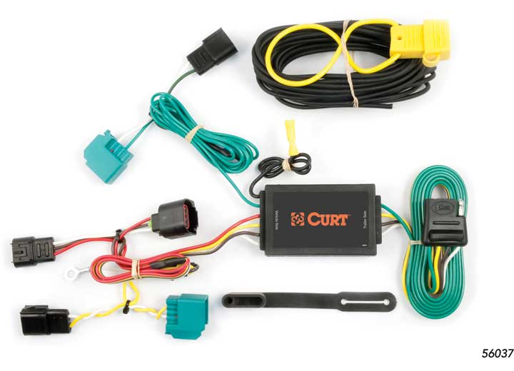 Curt 56037 T Connector With 4-Way Flat Trailer Connector