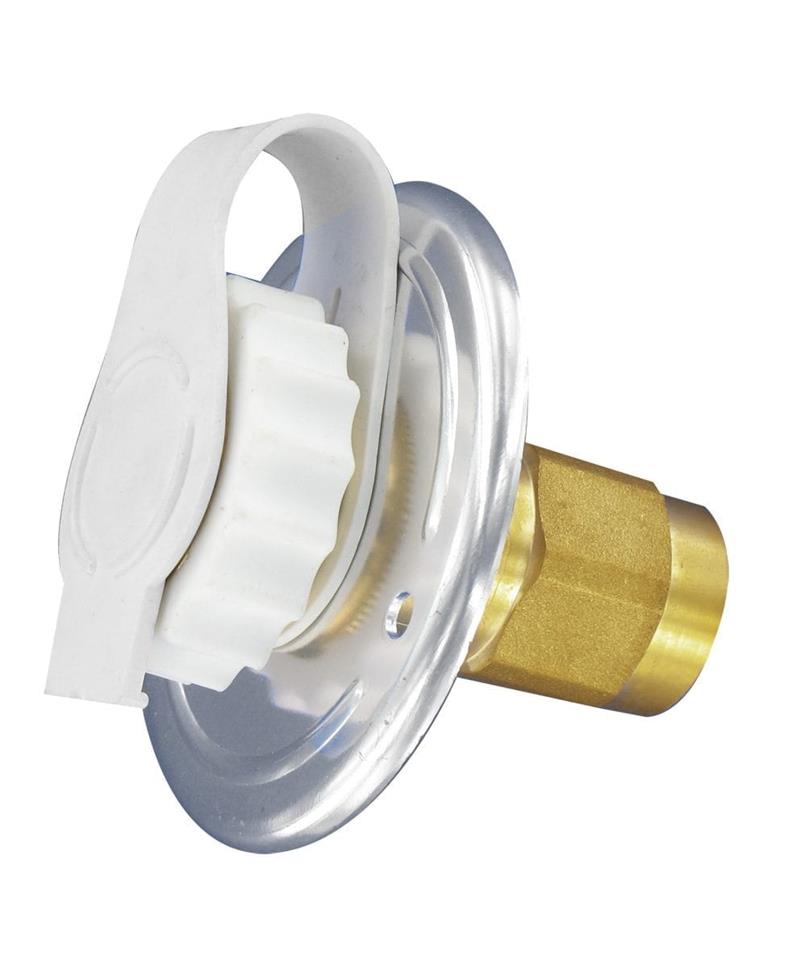 Valterra Fresh Water Inlet Metal 2.75"Aluminum Flange With Check Valve