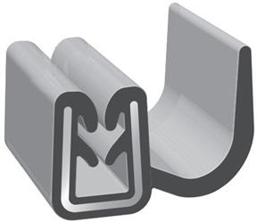 Trim-Lok DD6126-25 EPDM Rubber Weather Stripping With Steel Wire Carrier - 25' Length