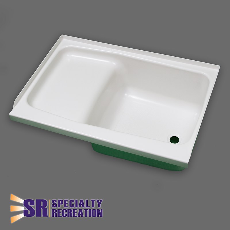 Specialty Recreation ST2440WR RV Step Tub 24" x 40" Right Hand Drain White ABS
